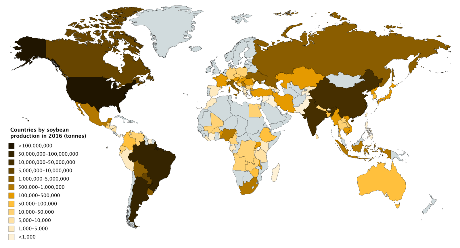 Soybean meal product around the world