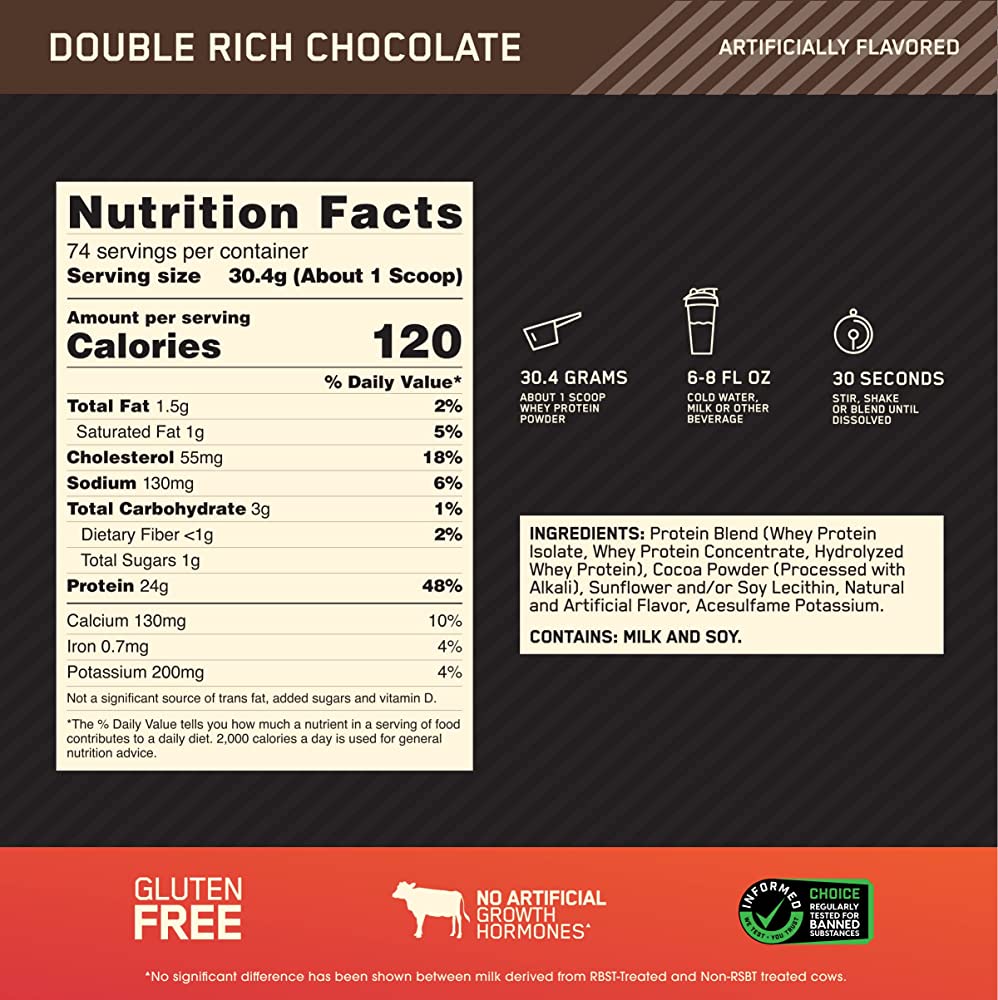 Gold Standard Whey Nutrition Facts