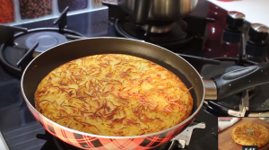 Golden hash brown kunafa