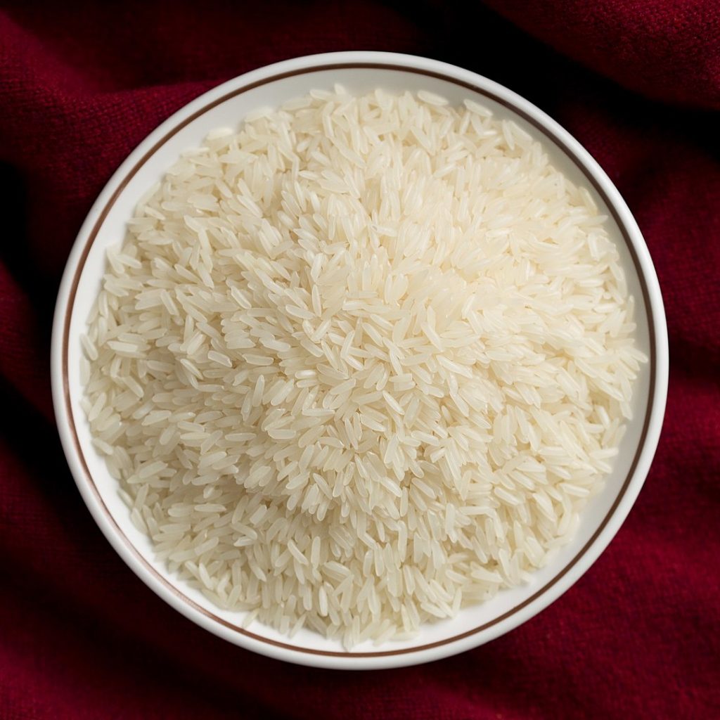 Jasmine rice in a plate