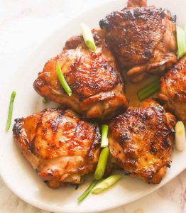 Grill chicken thighs