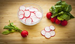 radishes in a bowl