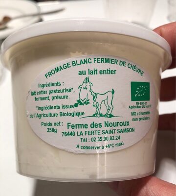 Fromage blanc fermier de chèvre au lait entier