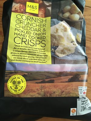 Cornish Cruncher Cheddar & Pickled Onion Hand Cooked - 00028202