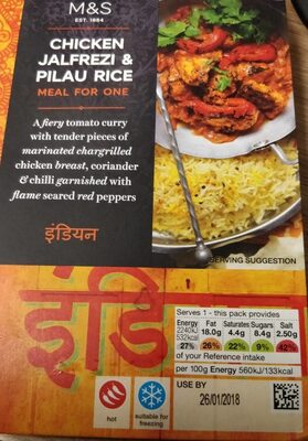 Chicken jalfrezi & pilau Rice