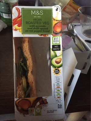 Roasted veg with avocado - 00078726