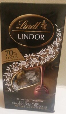 Lindor 70% cocoa dark chocolate shell - 0009542034467