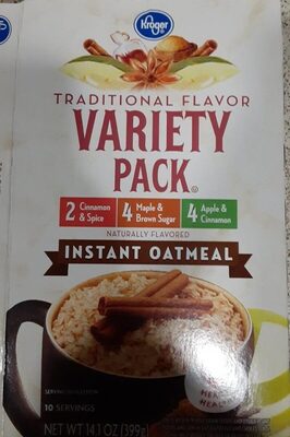 Traditional flavor variety pack instant oatmeal - 0011110730244