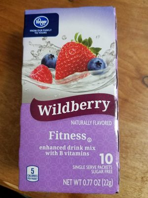 Kroger, fitness enhanced drink mix, wildberry - 0011110842053