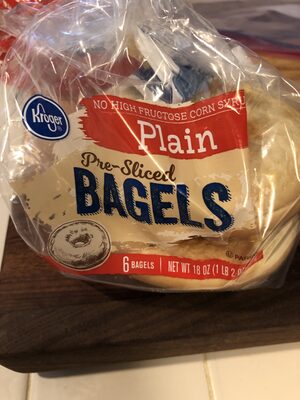 Kroger, pre sliced whole wheat bagels - 0011110879684