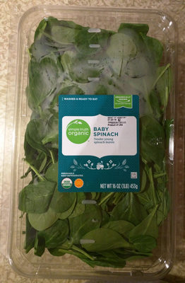 Simple truth organic, baby spinach - 0011110911513