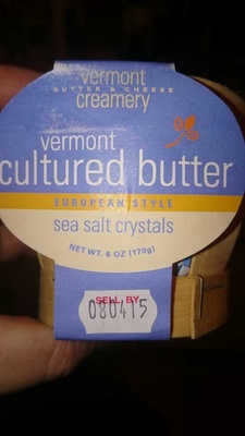 Verment creamery, european style sea salt crystals cultured butter - 0011826800071