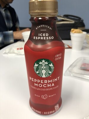 Peppermint mocha iced espresso beverage, peppermint mocha - 0012000170171
