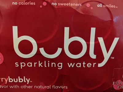 Raspberry sparkling water, raspberrybubly - 0012000181177