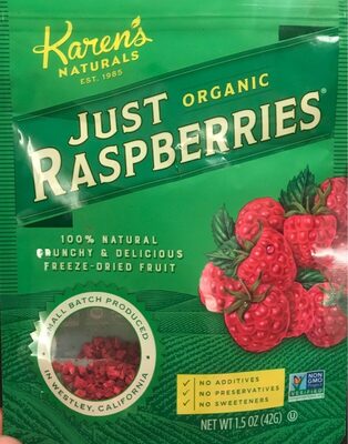 Just Organic Raspberries - 0012413290015
