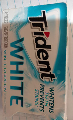 Trident white gum wintergreen sugar free1x16.000 pc - 0012546676137