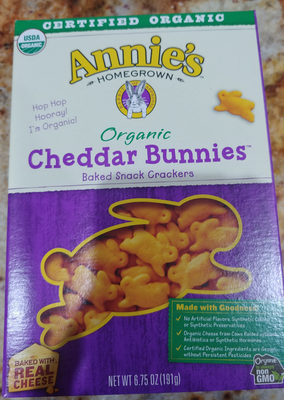 Annies hmgrwn org chdr bunnies bkd snck crackers - 0013562302321