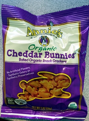 Annie's Organic Cheddar Bunnies Baked Snack Crackers - 0013562303854