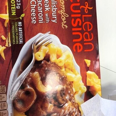 Salisbury steak with macaroni & cheese, macaroni & cheese - 0013800166197