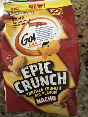 Epic crunch, nacho baked tortilla snacks, nacho - 0014100050179