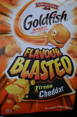 Goldfish Baked Snack Cracker Flavour Blasted Xtreme Chedar - 0014100084068