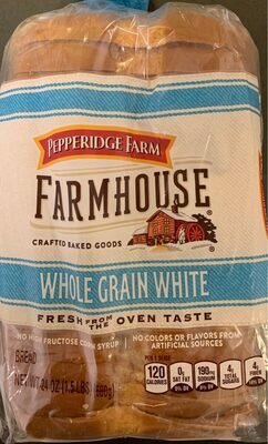 Whole grain white bread, whole grain white - 0014100088226