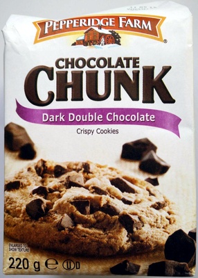 Chocolate Chunk Dark Double Chocolate Crispy Cookies - 0014100096986