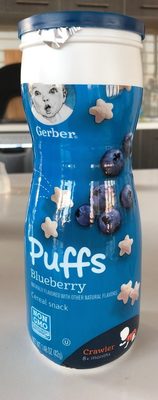 Gerber Graduates Puffs Blueberry Cereal Snack - 0015000045296