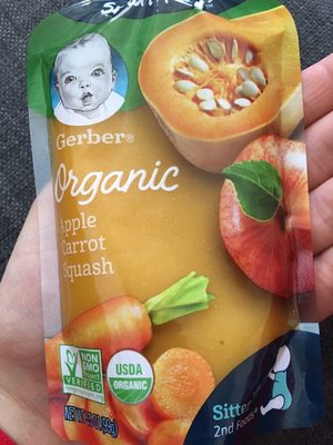 Organic apple carrot squash baby food - 0015000074326