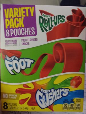 Fruit Roll-Ups, Fruit by the Foot, Gushers 8 Count Variety Pack - 0016000147119