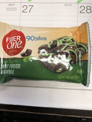 Fiber One 90 Calorie Mint Fudge Brownie - 0016000512429