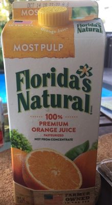 Florida's Natural Orange Juice Most Pulp - 0016300151748