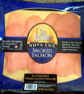 Scottish style smoked salmon nova lox - 0016468443372