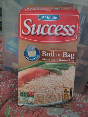 Precooked boil-in-bag whole grain brown rice - 0017400100780