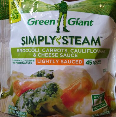 Simply Steam Broccoli, Carrots, Cauliflower & Cheese Sauce - 0020000199641