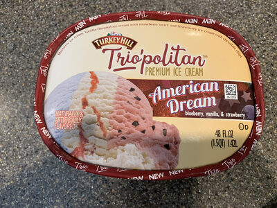 American dream blueberry, vanilla, & strawberry premium ice cream - 0020735112656