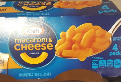 Kraft Macaroni & Cheese Dinner Cups Original Flavor - 4 CT - 0021000012534
