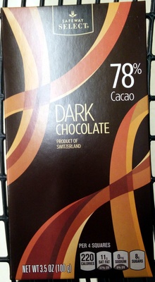 78% cacao dark chocolate - 0021130016495