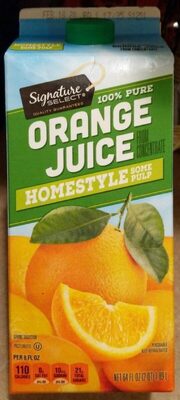 Homestyle some pulp 100% pure orange juice from concentrate - 0021130072682