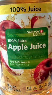 100% juice apple juice from concentrate with added ingredient - 0021130314300