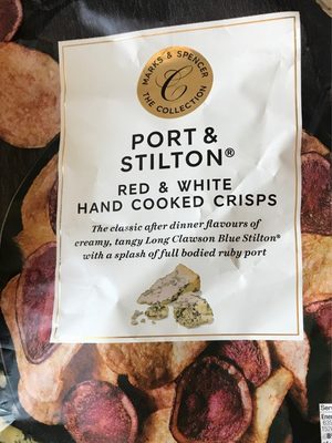 Port and Stilton Red and White hand cooked crisps - 00221986