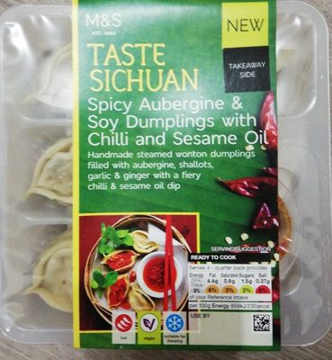 Spicy aubergine & soy dumplings - 00222242