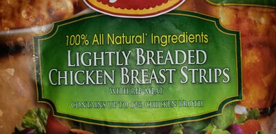 Lightly breaded chicken breast strips - 0023700040077