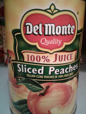 Sliced peaches yellow cling peaches in 100% fruit juice - 0024000167136