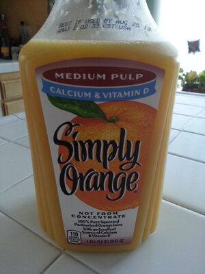 Simply orange, 100% juice, orange - 0025000054167