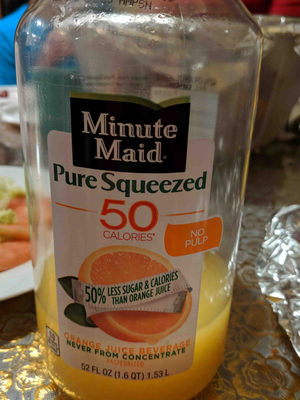 Orange juice beverage, no pulp - 0025000062735