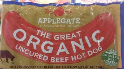 Applegate, the great organic uncured beef hot dog | Grocery Stores Near Me - 0025317532006