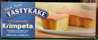 Tastykake, krimpets, iced sponge cakes, strawberry - 0025600008195