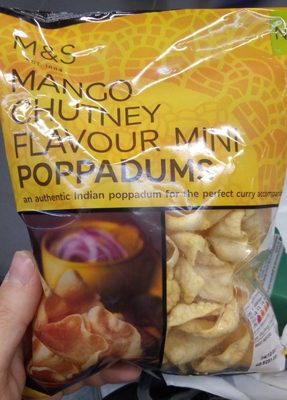 Poppadums mango chutney flavour mini - 00256186