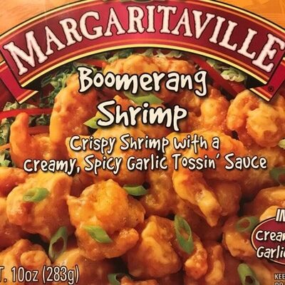 Boomerang crispy shrimp with a creamy, spicy garlic tossin' sauce - 0025753033013